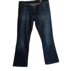 People's Liberation darker wash boot cut jeans. Size 27.